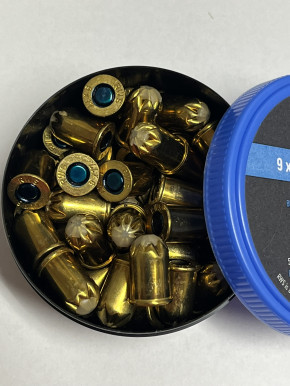 Kartuschen Kaliber 9x17 für Viehbetäubungsapparate Blau